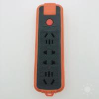 大功率厚铜包胶电源家用插座排插带开关插排线防爆插线板拖线板 黑橙2 10米线