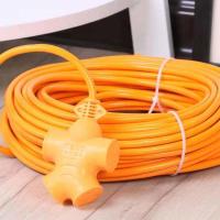 电源地拖插座电动车充电防摔防爆延长线拖接线板排插带线家用 30米 (经典)防爆防摔+10孔