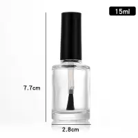 指甲油玻璃分装瓶高档带刷补漆2ml5ml10ml15ml美甲指甲油空瓶 15毫升细圆100个