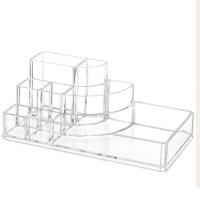 桌面化妆品收纳盒口红架 唇膏收纳盒展示彩妆架指甲油粉饼香水架 半圆口红收纳盒