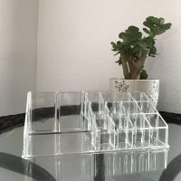 唇膏收纳盒展示彩妆架透明口红架化妆品收纳盒指甲油粉饼香水架 12格多功能口红架