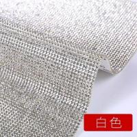 汽车装饰贴纸车内饰钻石贴车标手机贴DIY贴纸个性改装水晶闪钻贴 白色 24x40cm