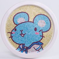 钻石画满钻带框十字绣2020新款十二生肖点钻贴砖石绣小件小幅手工 生肖鼠 [带框+有机玻璃+七彩灯]20厘米