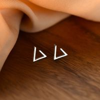 999纯银耳钉女养耳洞睡觉不用摘耳环小巧饰品2021年新款足银耳饰 999足银三角形一对