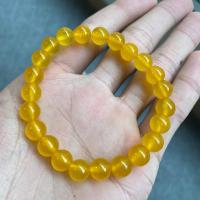 天然黄玉髓手串水晶手链彩莹石圆珠碧玺简约时尚礼物青玉饰品 黄玉髓手串