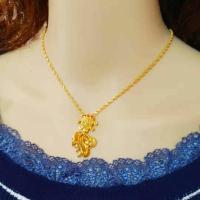 越南沙金项链女不掉色时尚百搭锁骨链转运珠玫瑰吊坠女首饰品礼物 金鱼项链 收藏随机送戒指