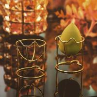 美妆蛋架子粉扑晾晒架放防发霉海绵蛋托桌面收纳神器化妆蛋架子 金色 猫咪蛋架2个装