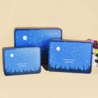 带锁收纳盒桌面密码锁盒子隐私大号马口铁盒子发圈证件收纳箱杂物 流星雨三件套其他花型联系客服 密码锁款(自带钥匙小锁)