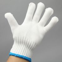 劳保尼龙线织手套防滑耐磨加厚男女防护白手套透气工地汽修批发 960g特厚尼龙 36双