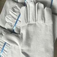 白帆布手套劳保劳动防护双层耐磨耐用加厚电焊机械男工地工作批发 加加厚24线帆布手套50双装