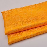 金黄色织锦缎布料黄布佛布庙宇佛堂桌台布礼盒包装装饰布料 金黄小龙1.5米宽x1.5米长 宽度固定长度随意取多件不裁断