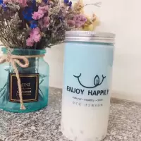 一次性网红奶茶杯子带盖塑料奶茶瓶冷饮杯胖胖瓶透明打包饮料瓶 650ml直筒50个+无孔盖+送贴纸