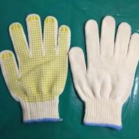 防滑点胶手套劳保耐磨加厚工地劳动工作防护手套批发 特级毛纺加厚点胶[黄] 48双
