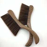 鸡翅木床刷除尘刷家用扫床神器长柄直把床刷软毛扫床笤帚 鸡翅木弯柄4排毛