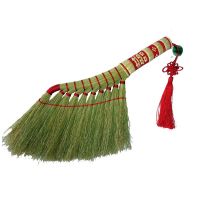 匠心园东北农村老式手工艺编制织扫炕高粱苗防静电小笤帚床扫车扫 包边42cm红双喜新婚囍扫