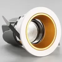 cob洗墙灯射灯led天花灯客厅吊顶家用过道牛眼筒灯嵌入式开孔7.5 砂金款 15W正白光开孔95mm