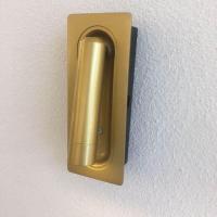 LED可调角度自动开关灯按压式嵌入式酒店客房床头灯卧室阅读壁灯 金黄色灯体 暖白光