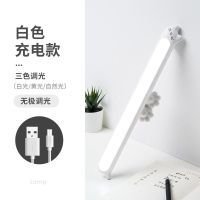 宿舍床头灯护眼学习台灯可充电小夜灯化妆镜前led感应灯少女心 充电款(白色)