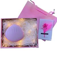七彩浪漫彩虹灯投影仪宿舍神器梦幻网红小夜灯ins少女睡眠床头灯 粉色【充电款】插头+礼盒+礼袋+贺卡
