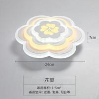 亚克力过道走廊灯LED吸顶灯简约现代阳台玄关灯衣帽间嵌入式灯具 花瓣 双色不可转换 明装(螺丝固定)