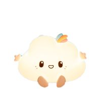 遥控夜灯小台灯少女心卧室床头可充电婴儿喂奶睡眠护眼节能不插电 云朵升级款 充电遥控款[拍拍+遥控]