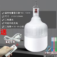停电应急灯夜市摆摊移动充电灯无线家用节能灯露营超亮LED灯泡 780-100W可充手机+电显+摇控