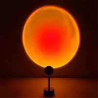 落日灯投影灯氛围网红落地灯意大利设计艺术日不落夕阳日落黄昏灯 台灯式 夕阳红