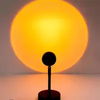 夕阳红落地灯网红灯夕阳落日灯日不落地灯led彩虹光投影灯日落灯 台灯款 夕阳