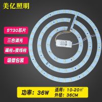 led吸顶灯灯芯磁铁吸铁l圆形e灯片d心片leb灯板长条条形吸灯顶灯 精工环形36W三色36CM