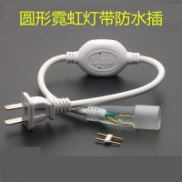超高亮软灯带LED柔性灯带圆形广告招牌霓虹灯白光带户外防水灯条 220V圆管柔性[电源插头]