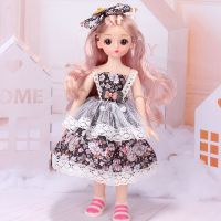 大号芭比娃娃公主套装23关节网红bjd洋娃娃儿童玩具女孩生日礼物 3D眼萌娃A1 娃娃+衣服[送25赠品]礼盒装