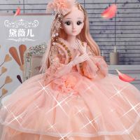 60厘米芭比娃娃超大会说话的儿童玩具换装洋公主女孩生日礼物套装 [升级版眨眼]黛薇儿公主 智能对话60厘米11套衣服赠品