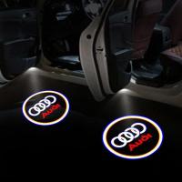 奥迪迎宾灯新A6L A4L Q5 Q3 Q7 A5 A7A3A8装饰车门投影氛围灯改装 奥迪Q3 奥迪带圈(单个价)
