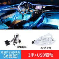 汽车led氛围灯改装车内居家户外货车冷光线气氛灯USB车载饰品改装 3米USB[冰晶蓝]居家户外货车高档