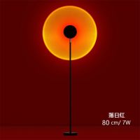 落日灯网红夕阳灯落地台灯客厅卧室投影日不落灯创意艺术床头余晖 网红款[夕阳红] 180cm[落地灯]10W