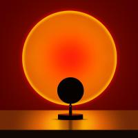 [光效超棒]拍照落日灯夕阳灯黄昏灯投影氛围灯日不落落地灯台灯 220伏直插:浪漫落日黄 高度180厘米.12瓦