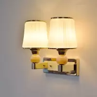 床头灯壁灯卧室壁灯LED墙壁灯创意壁灯客厅过道灯个性楼梯led灯具 XX[058双头]热卖 [拉线开关][LED三色灯泡