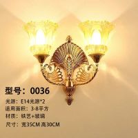 壁灯床头卧室客厅现代简约创意LED美式欧式过道楼梯阳台墙壁灯具 0036双头
