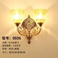 壁灯床头卧室客厅现代简约创意LED美式欧式过道楼梯阳台墙壁灯具 0036双头