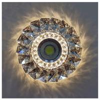 水晶射灯 led天花灯筒灯嵌入式家用超薄走廊吊顶猫眼牛眼灯简灯5w 镜面160mm双螺旋