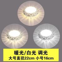 led走廊过道灯玄关灯创意客厅吊顶筒灯射灯现代简约嵌入式灯具 22厘米-15W暖白调光 明装(不需要开孔)