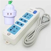 陶瓷灯头开关一体螺口e27耐高温家用大功率取暖灯口插座转换器 一个灯口+7.9米优质插座