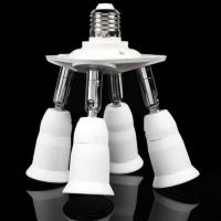 E27灯头转换器一分四螺口多头灯座E27一分四一转三1分 4 转换器