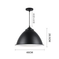 简约吊灯灯罩创意灯具美发店吊灯饭厅餐厅吊灯灯饰专用理发店吊灯 直径40cm黑