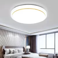 led吸顶灯灯罩外壳圆形现代简约灯罩外壳卧室阳台卫生间厨房配件 金线 直径55CM（灯罩和底盘不含光源）