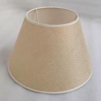 DIY灯罩台灯壁灯布艺PVC灯罩卧室床头灯灯罩 E27配件 酒店宾馆罩 米黄麻下口45上口26高27cm