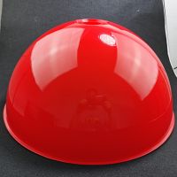 卤菜熟食店塑料圆形灯罩板栗蔬菜水果灯罩菜市场餐厅吊灯红色灯罩 直径40厘米 红灯罩配红灯线[硅胶头套]