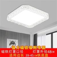 磁铁灯罩外壳圆形卧室灯罩方形老式吸顶灯灯罩房间外壳罩灯具配件 方[底盘在39-45cm可用]鸟45