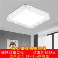 磁铁灯罩外壳圆形卧室灯罩方形老式吸顶灯灯罩房间外壳罩灯具配件 方[底盘在39-45cm可用]鸟45