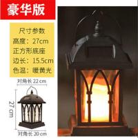 户外太阳能蜡烛庭院灯花园景观装饰灯咖啡厅防水阳台挂树别墅灯 豪华版[蜡烛灯]加大号